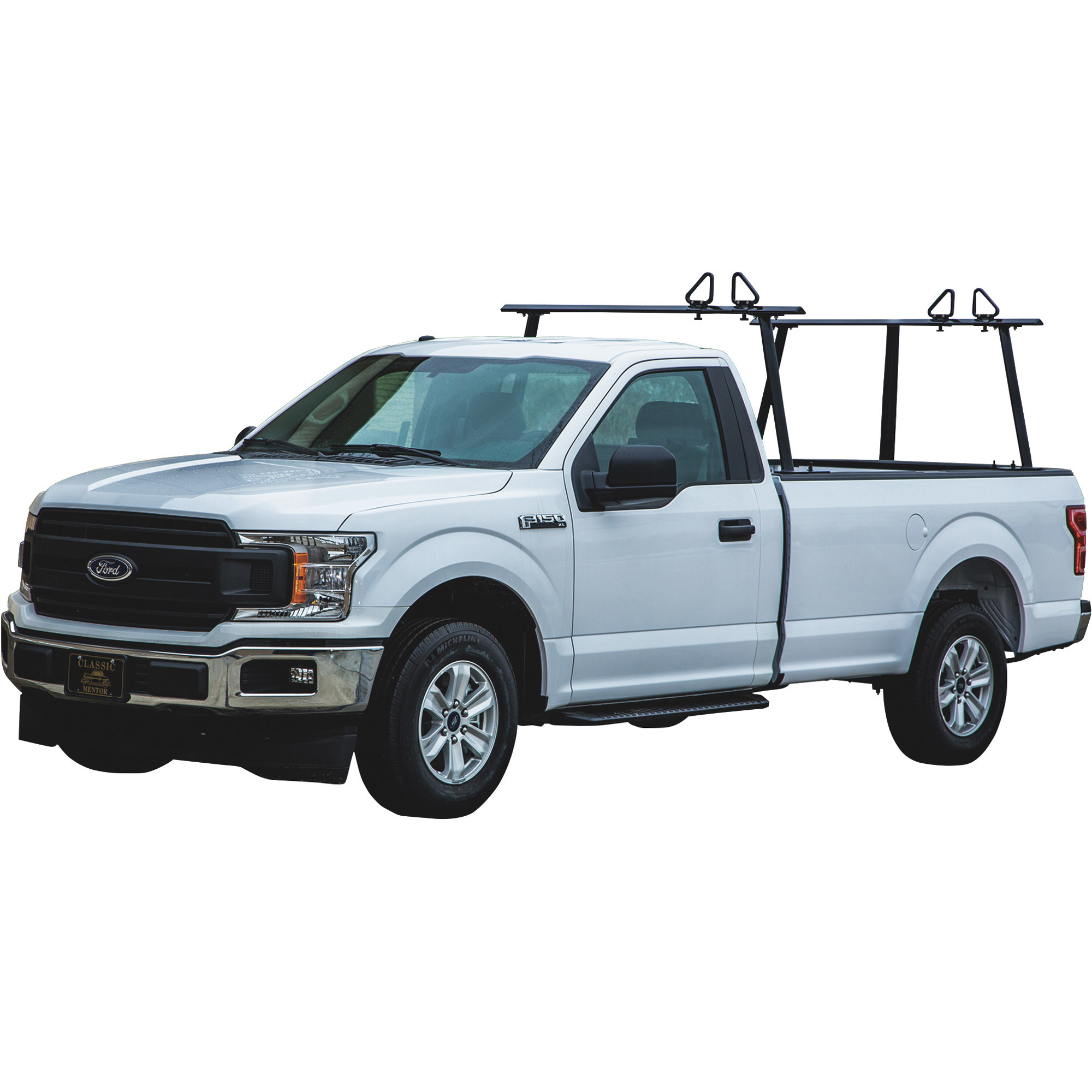 thumbnail interactive-video image 1 of Lumber Rack 71-Inch Aluminum Truck Ladder Rack - 800 Lbs Capacity With 8 No-Drill C-Clamps Ladder Accessories 1 of 9
